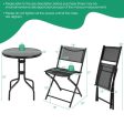 3 Pieces Folding Bistro Table Chairs Set for Indoor and Outdoor Online Sale