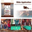 Wall-mounted Billiards Pool Cue Rack Only-Brown Online Sale