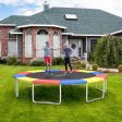 8 Feet Trampoline Spring Safety Cover without Holes-Multicolor Hot on Sale