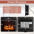 18 Inch Electric Fireplace Inserted with Adjustable LED Flame Fashion