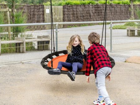 40  Kids Play Multi-Color Flying Saucer Tree Swing Set with Adjustable Heights-Orange Online Hot Sale