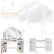 Kids Tri Folding Mirror Makeup Dressing Vanity Table Set-White Online