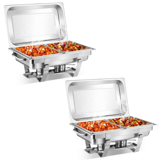 2 Packs Stainless Steel Full-Size Chafing Dish For Discount