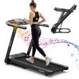 4.75HP Folding Treadmill with Preset Programs Touch Screen Control-Black Online now