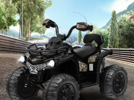 12V Kids Ride On ATV 4 Wheeler with MP3 and Headlights-Black Supply