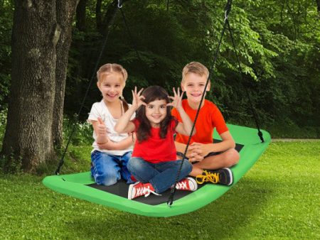 700lb Giant 60 Inch Skycurve Platform Tree Swing for Kids and Adults-Green Online now