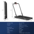 2-in-1 Folding Treadmill with Remote Control and LED Display-Black Online Hot Sale