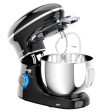 6.3 Qt 6 Speed 660W  Tilt-Head Food Stand Mixer-Black For Discount