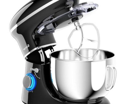 6.3 Qt 6 Speed 660W  Tilt-Head Food Stand Mixer-Black For Discount