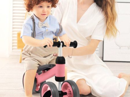 4 Wheels Baby Balance Bike Toy-Pink Online now