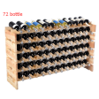 Wooden Bottle Rack Wine Display Shelves for 72 Bottles Sale