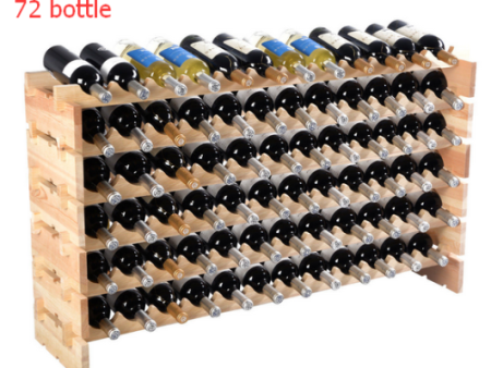 Wooden Bottle Rack Wine Display Shelves for 72 Bottles Sale