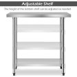 24 x 36 Inch Stainless Steel Commercial Kitchen Food Prep Table on Sale