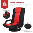 360-Degree Swivel Gaming Floor Chair with Foldable Adjustable Backrest-Red Online Hot Sale