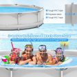 Round Above Ground Swimming Pool With Pool Cover-Gray Cheap