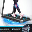 Folding Electric Compact Walking Treadmill with APP Control Speaker-Silver Online