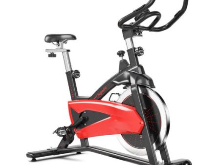 Magnetic Exercise Bike Fitness Cycling Bike with 35Lbs Flywheel for Home and Gym-Black & Red Sale