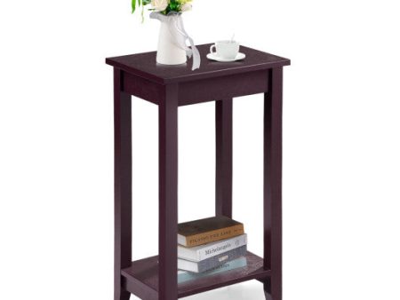 Tall Wooden Sofa End Table Side Table Hot on Sale