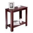 2-Tier Modern Compact End Table with Storage Shelf-Espresso Hot on Sale