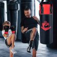 11 Pounds Kids Hanging Punching Bag Set with Punching Gloves-Black on Sale