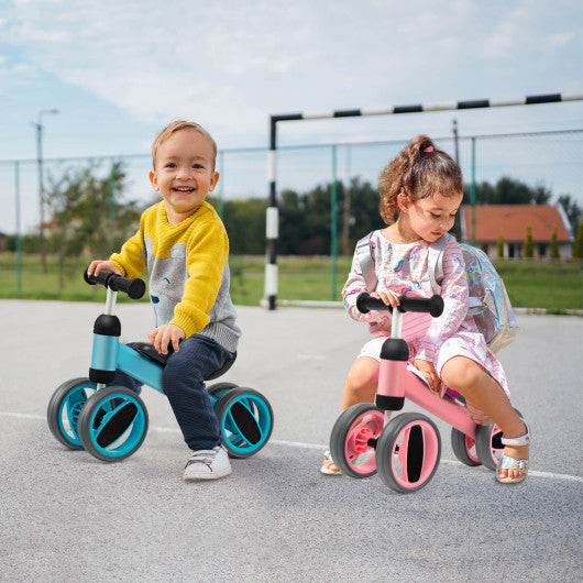 4 Wheels Baby Balance Bike Toy-Blue Cheap