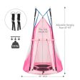 2-in-1 40 Inch Kids Hanging Chair Detachable Swing Tent Set-Pink For Cheap