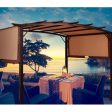 12 x 9 Feet Outdoor Pergola Gazebo with Retractable Canopy Shades For Discount