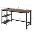 47  55  Computer Desk Office Study Table Workstation Home with Adjustable Shelf Coffee-L Online Hot Sale