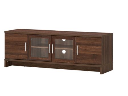 Media Entertainment TV Stand for TVs up to 70 Inches with Adjustable Shelf-Walnut Discount