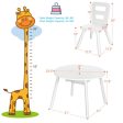 Wood Activity Kids Table and Chair Set with Center Mesh Storage for Snack Time and Homework-White Hot on Sale