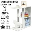 3-Tier Narrow Side Table with Storage Shelf Online Sale