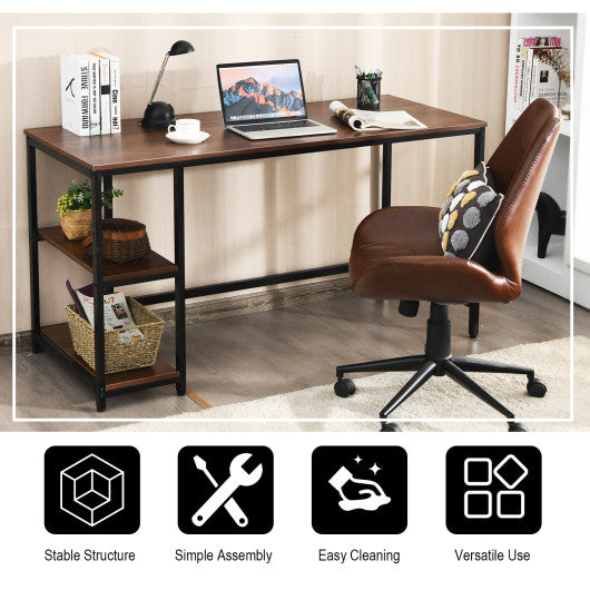 47  55  Computer Desk Office Study Table Workstation Home with Adjustable Shelf Coffee-L Online Hot Sale