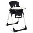 Foldable High chair with Multiple Adjustable Backrest-Black For Cheap