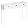 Side Sofa Table with Storage 3-Drawers-white Fashion