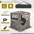 2-3 Person Hunting Blind Portable Pop Up Ground Tent with Carry Bag and Storage Pocket on Sale