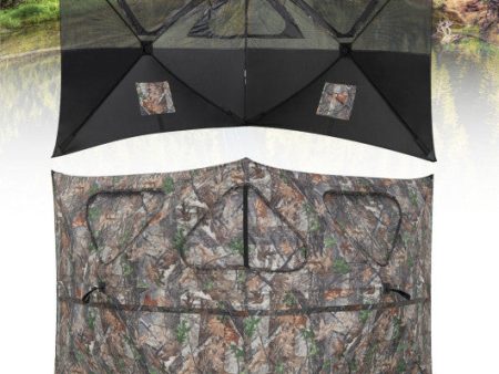 2-Panel Hunting Ground Blind Pop Up Fence with 3 Shoot Through Ports Cheap