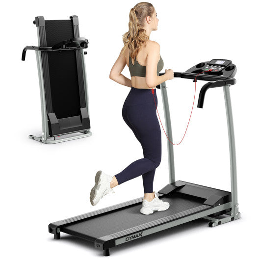 Folding Treadmill with 12 Preset Programs and LCD Display-Black Online Sale