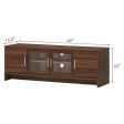 Media Entertainment TV Stand for TVs up to 70 Inches with Adjustable Shelf-Walnut Discount