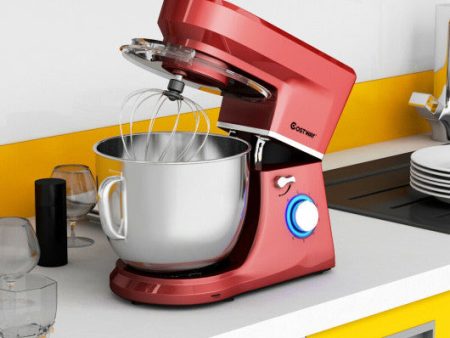 7.5 Qt Tilt-Head Stand Mixer with Dough Hook-Red on Sale