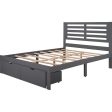 Gray Wood Full With Two Drawers Bed Frame Fashion