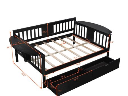 Espresso Wood Full Bed Frame For Cheap