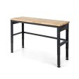 53 Inch Adjustable Heavy-Duty Workbench with Rubber Wood Top For Cheap