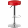 1 PC Round Bar Stool Adjustable Swivel Pub Chair-Red Online now