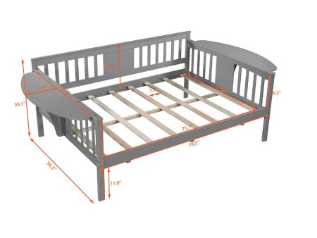 Gray Wood Full Bed Frame Sale