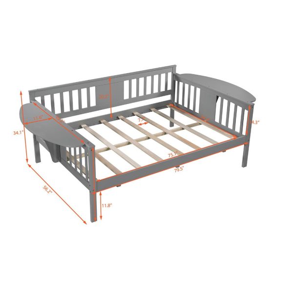 Gray Wood Full Bed Frame Sale