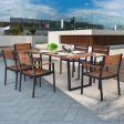 Patented 7 Pieces Patented Outdoor Patio Dining Table Set with Hole Sale