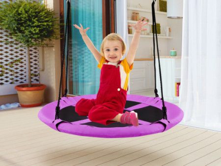 40 Inch Flying Saucer Tree Swing Indoor Outdoor Play Set-Purple For Discount