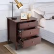 3 Drawers Nightstand Beside End Side Table Accent Table Fashion