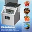 48 lbs Stainless Self-Clean Ice Maker with LCD Display Supply