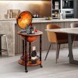 16th Century Wood Globe Wine Bar Stand Fashion